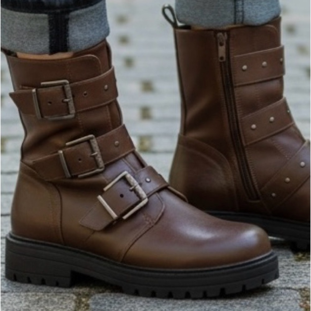SO Brown Ankle Boots with Buckle Detail